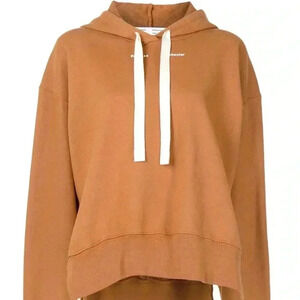 NWT Proenza Schouler White Label Logo hoodie sweatshirt brown tan M